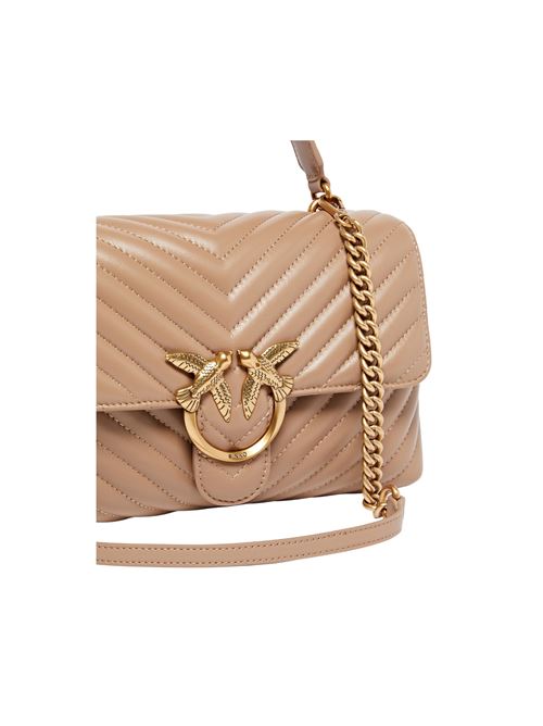 BORSA A MANO E TRACOLLA MEDIA LOVE BAG PUFF IN NAPPA CHEVRON PINKO | 100043 A0GKD01Q